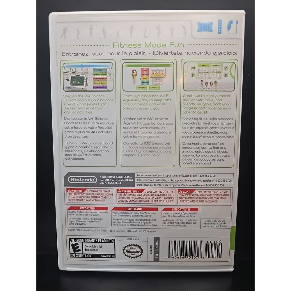 Wii Fit Game No Manual - Nintendo Authentic Tested Game